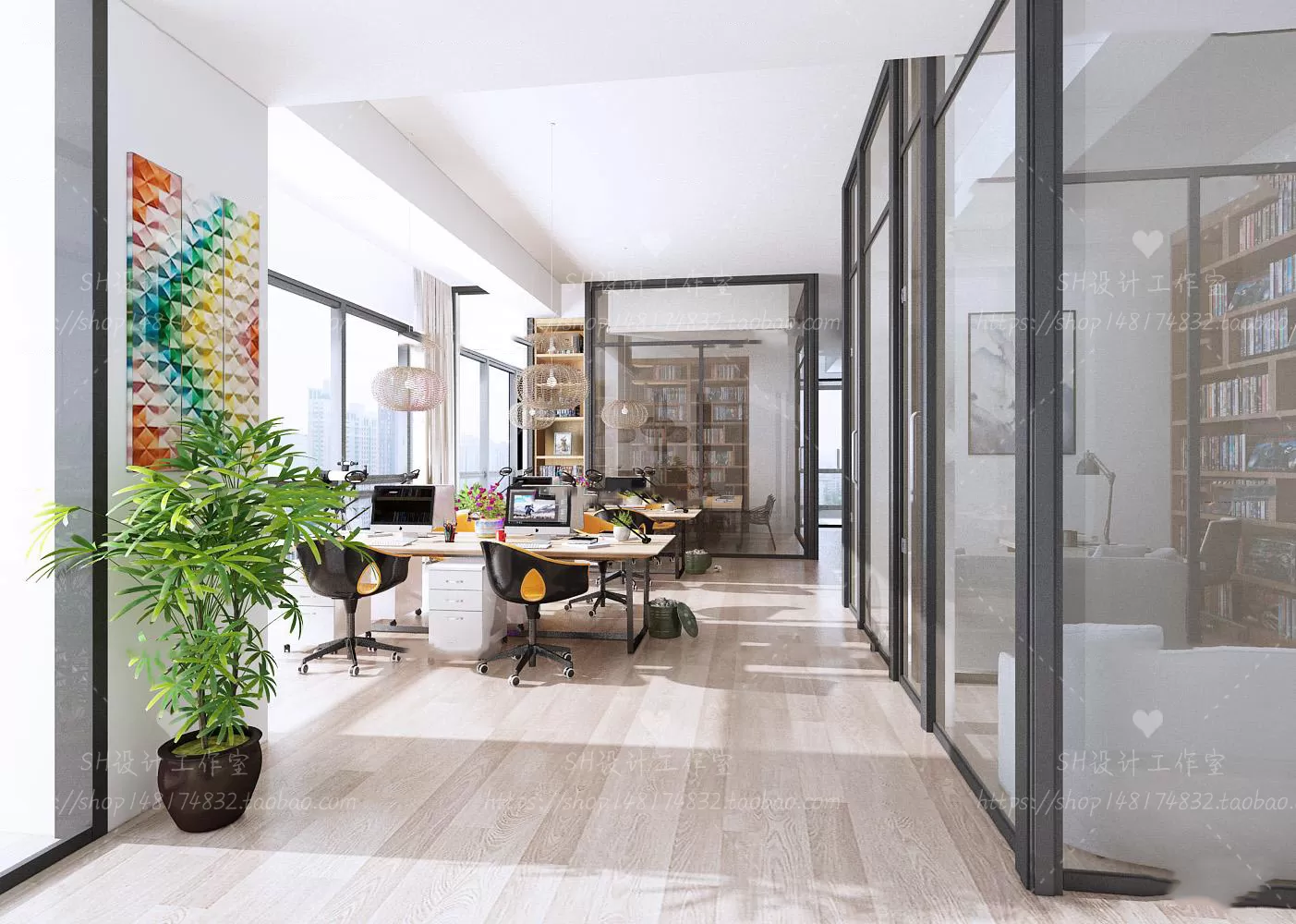 OFFICE – 3D SCENES – BLOCK – 389