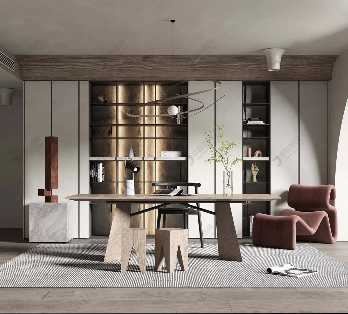 OFFICE HOME – 3D BLOCKS – VRAY – 011