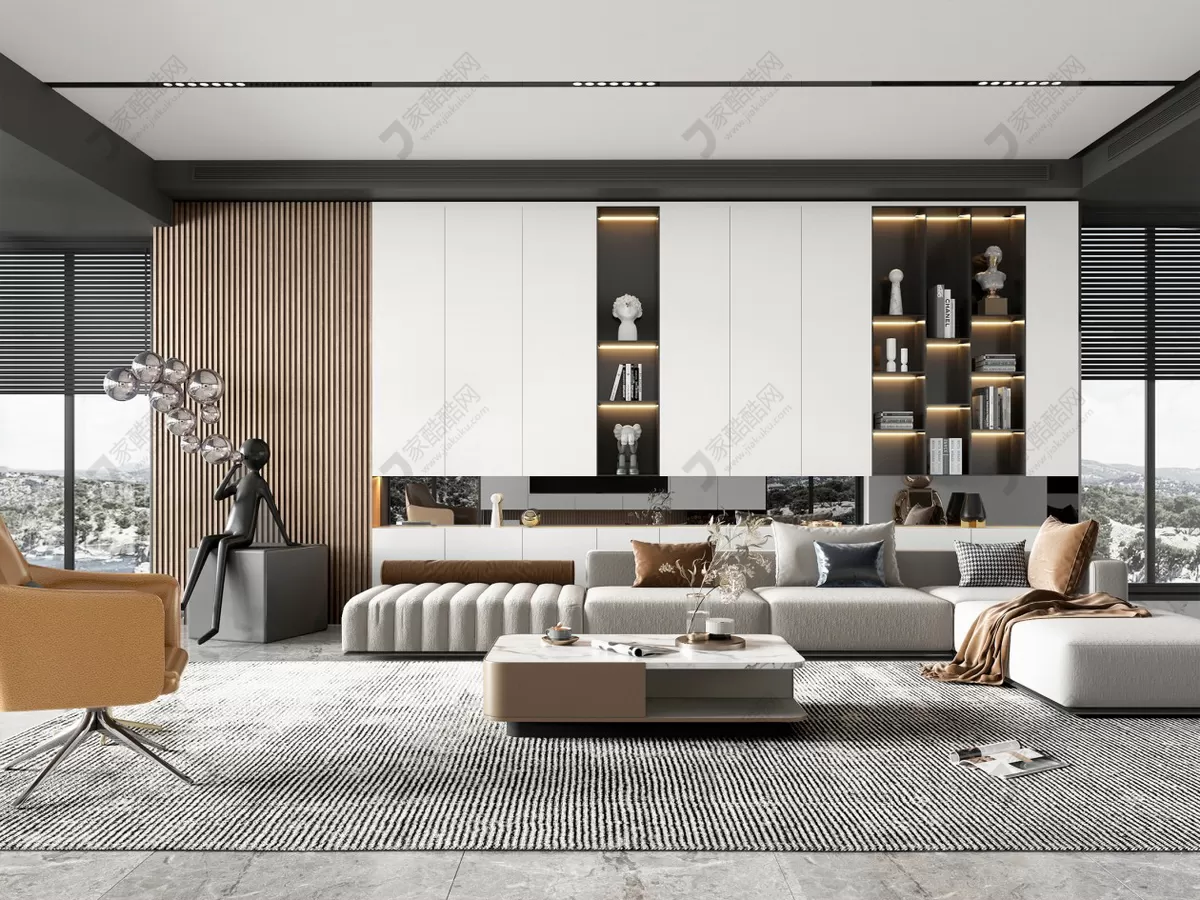 LIVING ROOM – VRAY – 3DSKYMODEL – 038