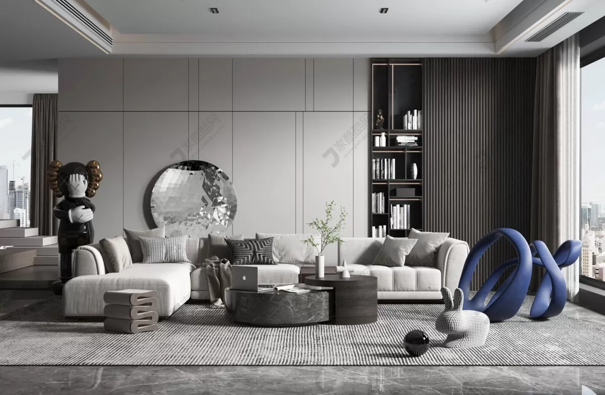 LIVING ROOM – VRAY – 3DSKYMODEL – 047