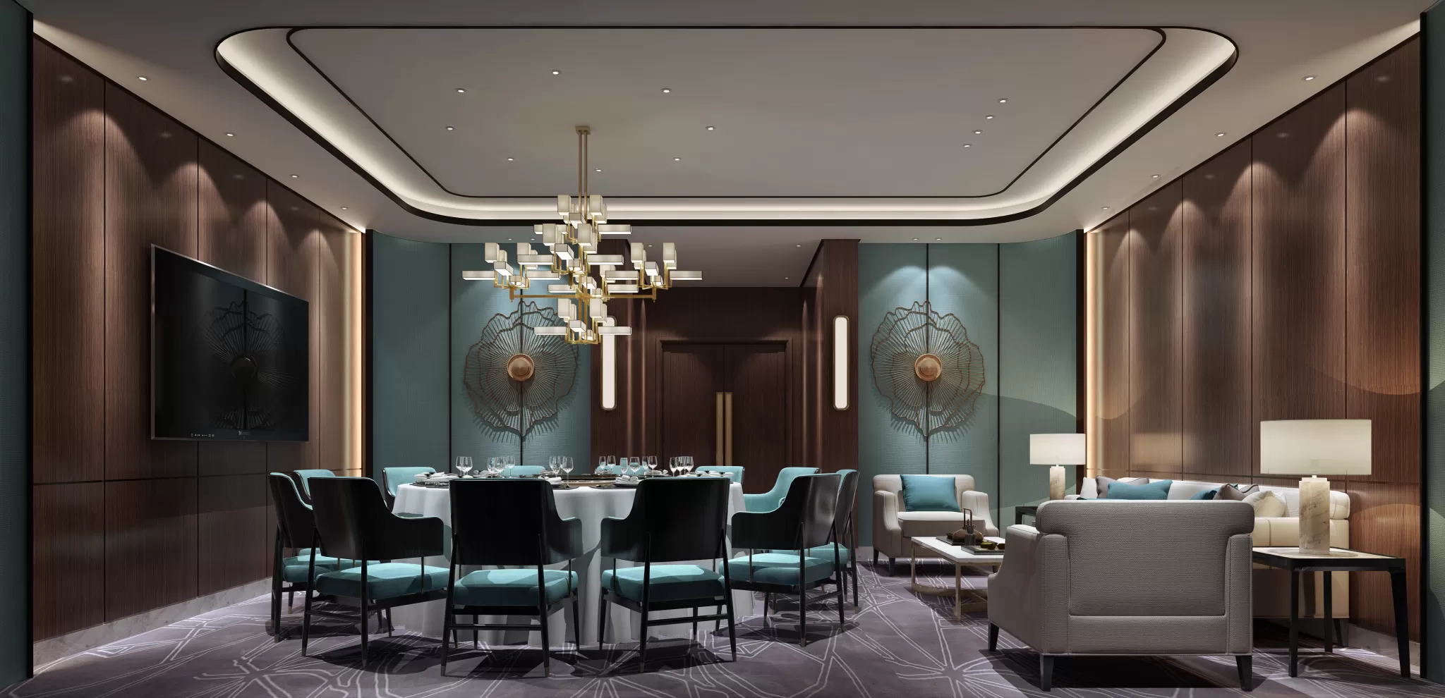 TZ INTERIOR DESIGN 2021 (VRAY) – 13. RESTAURANT VIP ROOM – 01