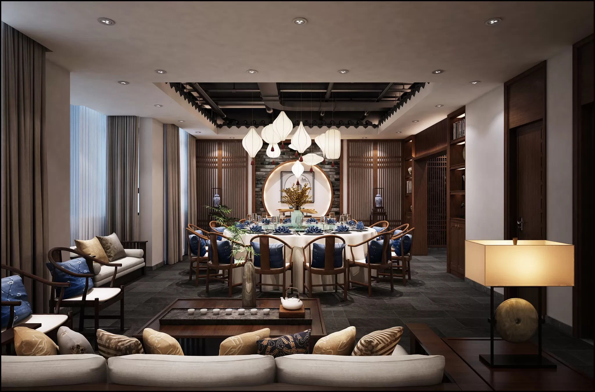 TZ INTERIOR DESIGN 2021 (VRAY) – 13. RESTAURANT VIP ROOM – 14