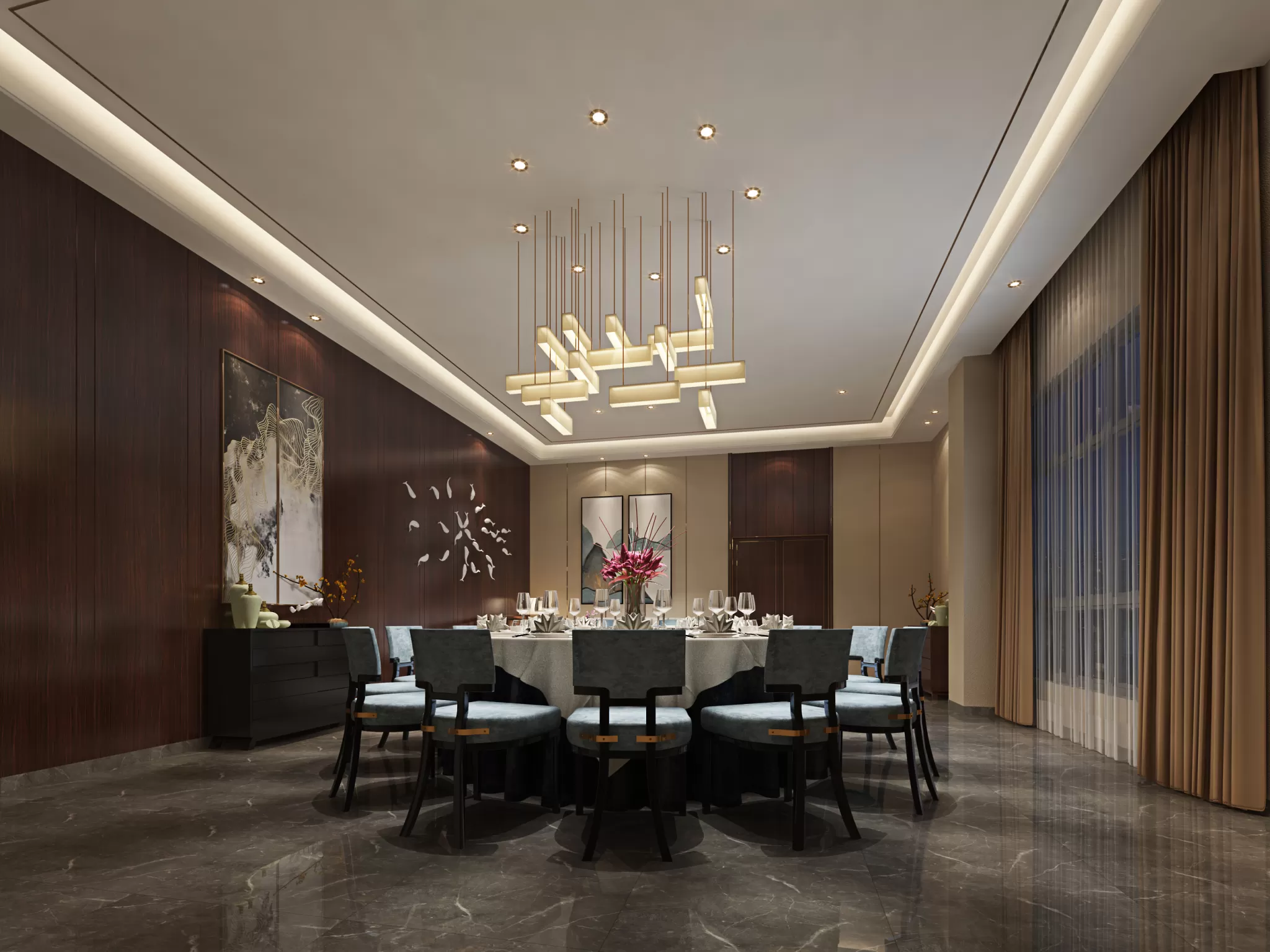 TZ INTERIOR DESIGN 2021 (VRAY) – 13. RESTAURANT VIP ROOM – 43