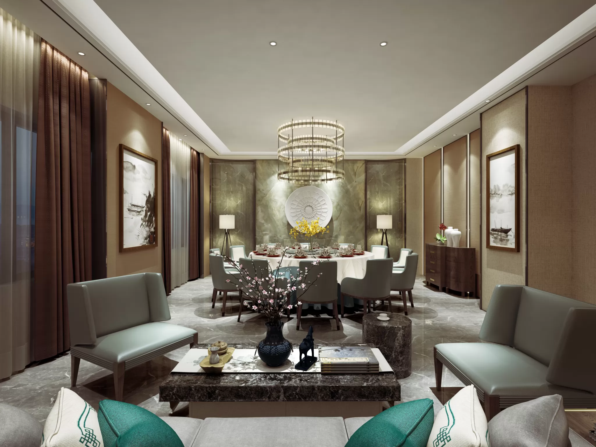 TZ INTERIOR DESIGN 2021 (VRAY) – 13. RESTAURANT VIP ROOM – 73