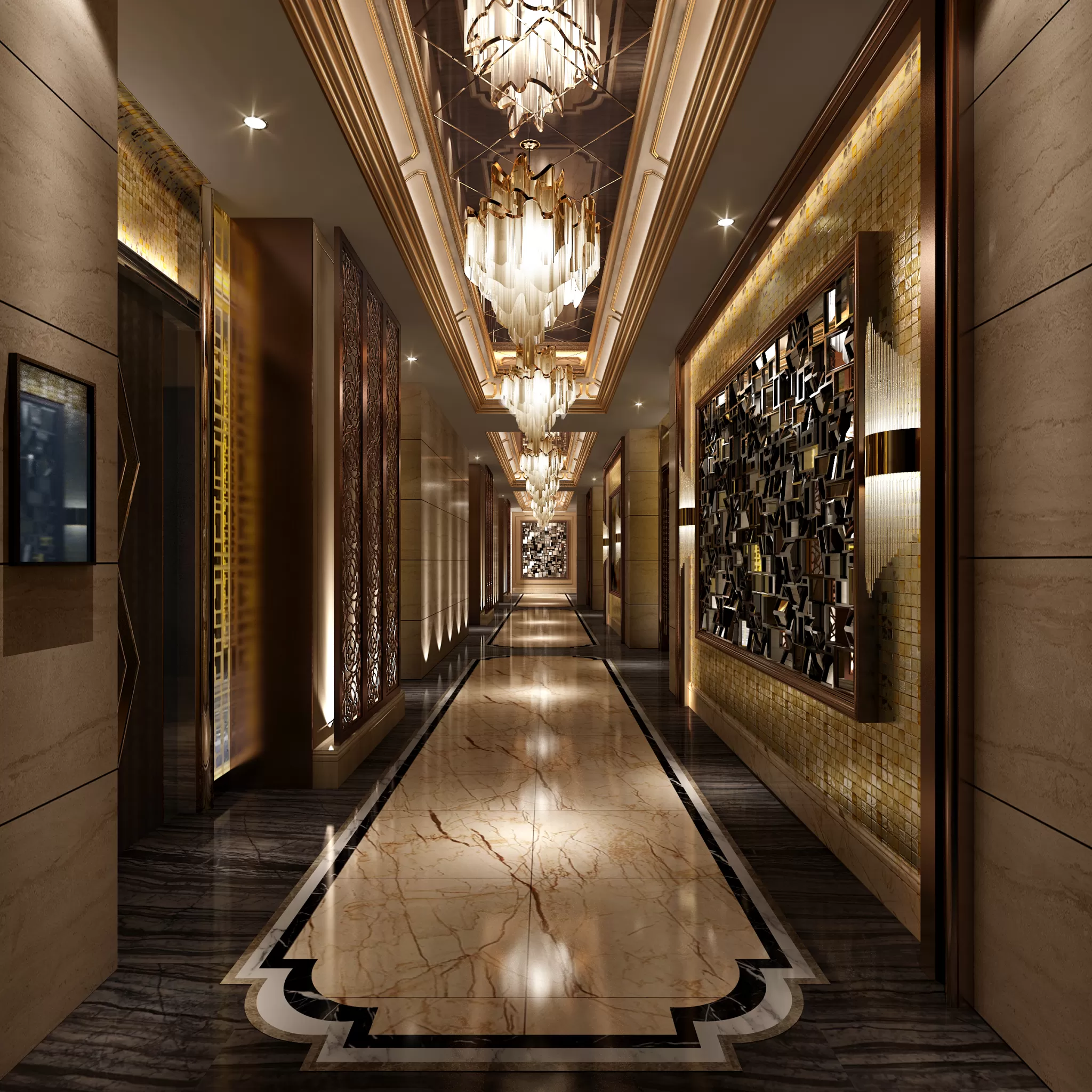 TZ INTERIOR DESIGN 2021 (VRAY) – 18. CORRIDOR, ELEVATOR – 14