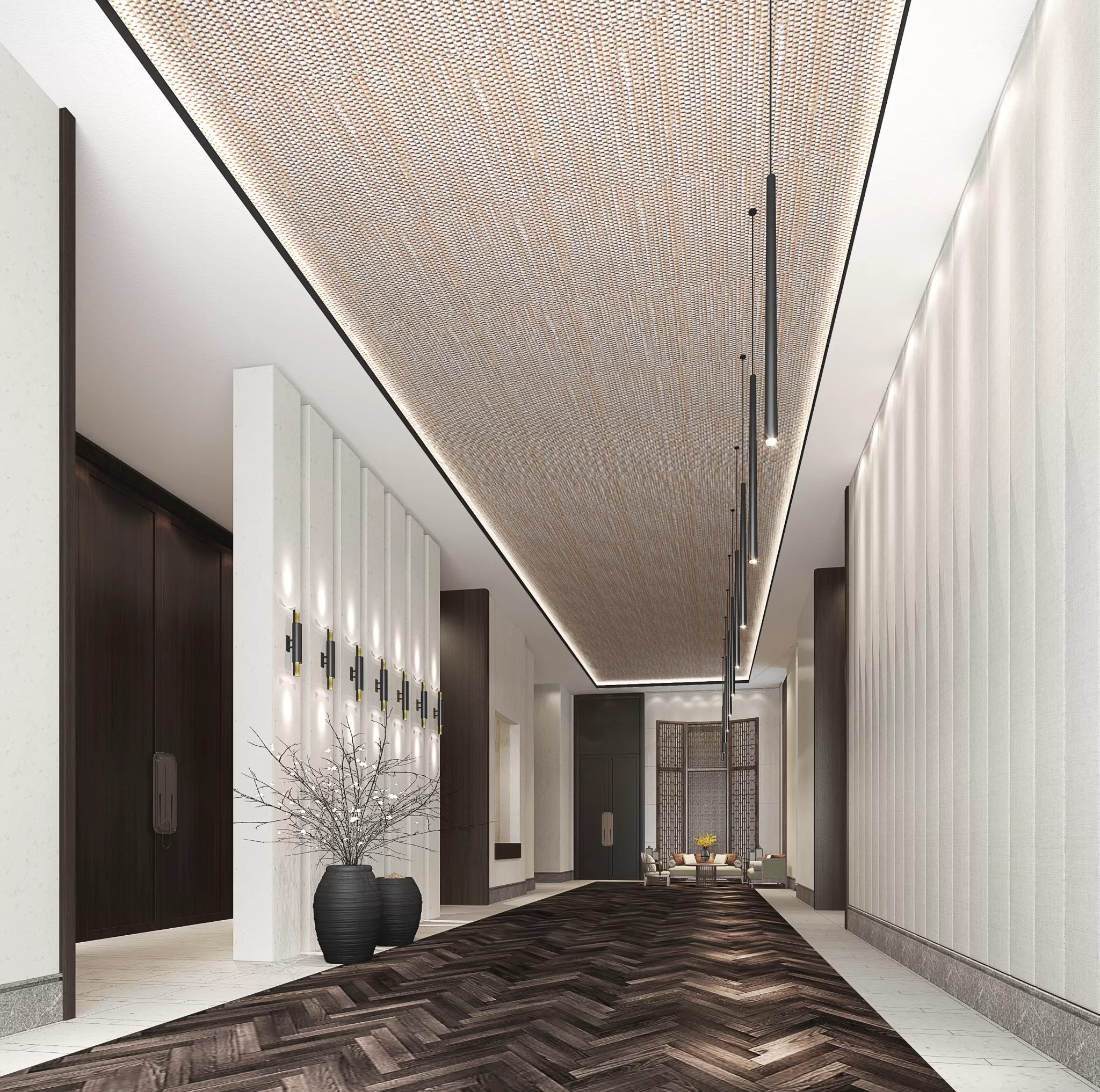 TZ INTERIOR DESIGN 2021 (VRAY) – 18. CORRIDOR, ELEVATOR – 18