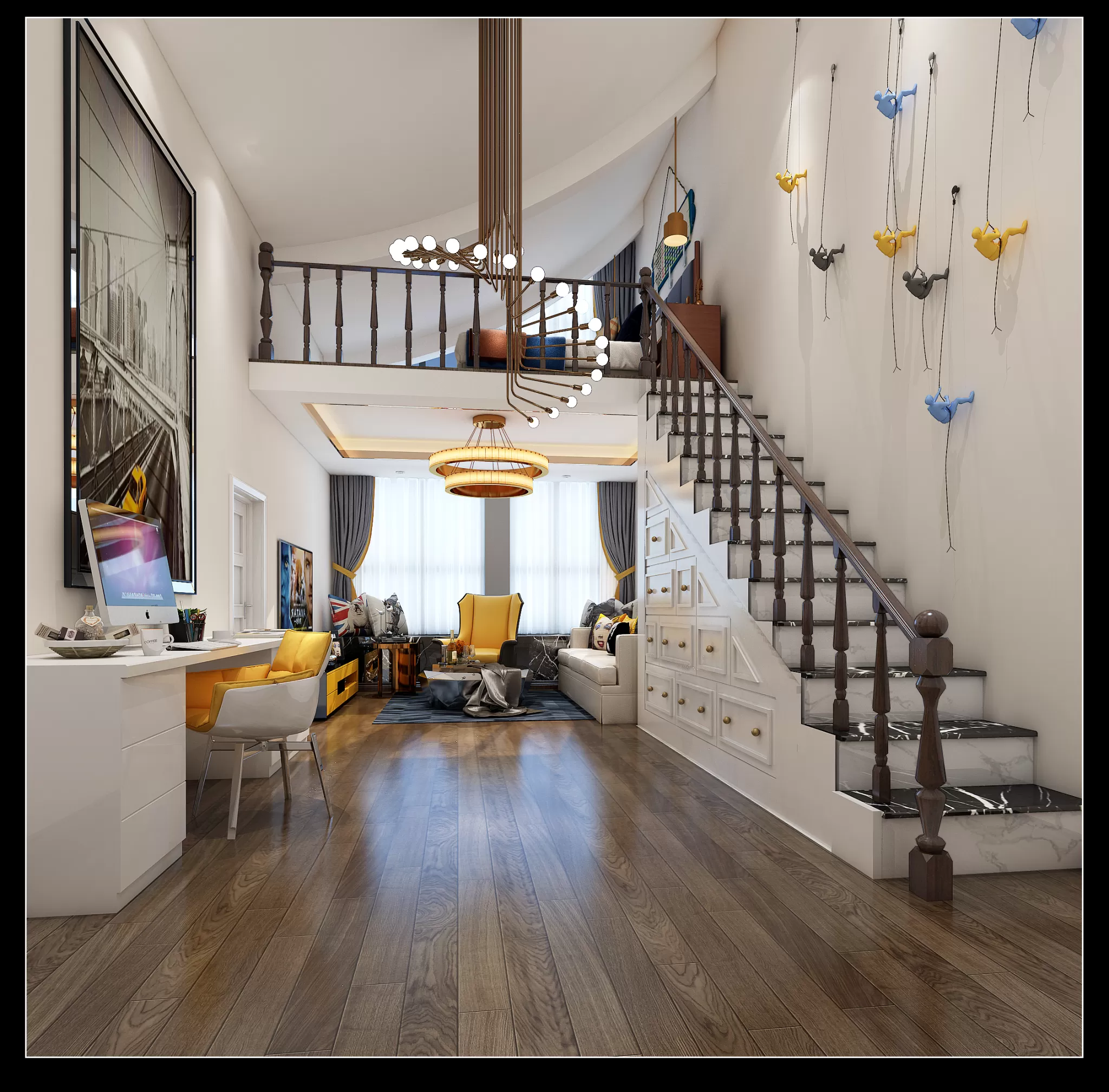 DESMOD INTERIOR 2021 (VRAY) – 3. LIVING ROOM – MIX STYLES – 011