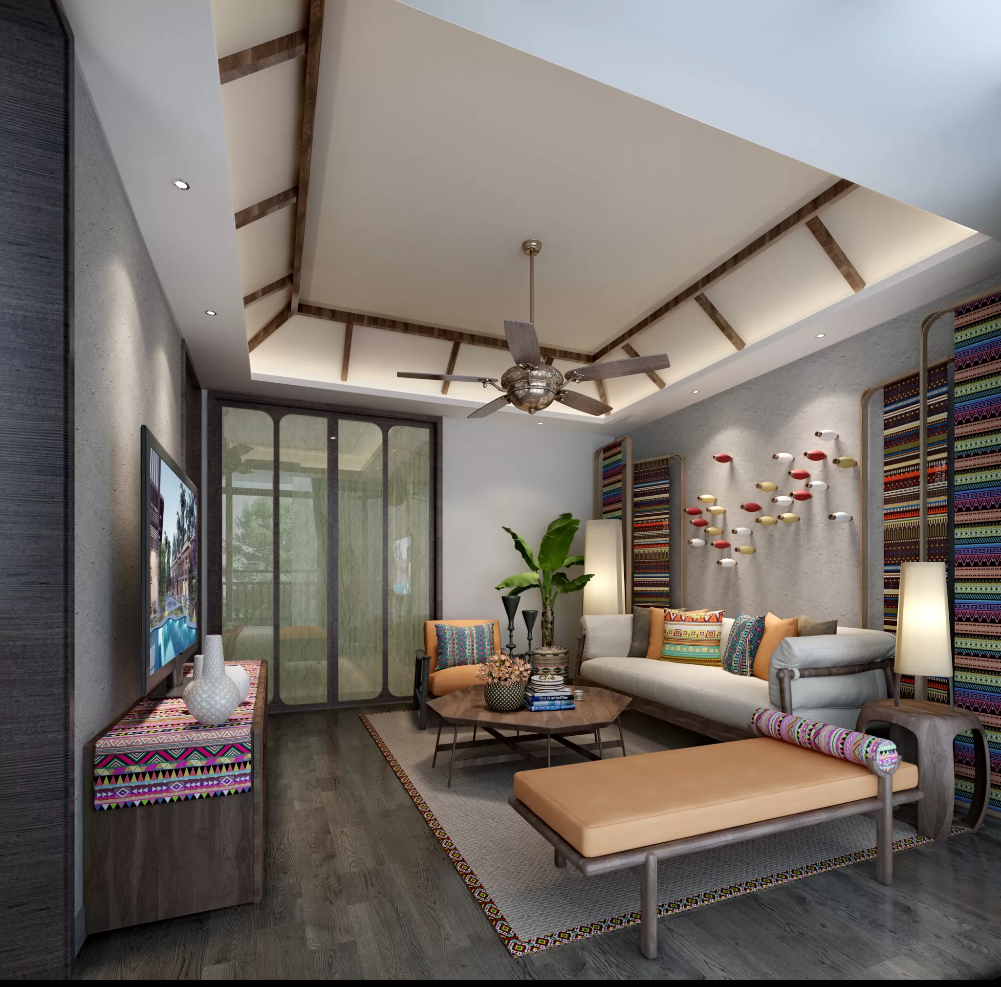 DESMOD INTERIOR 2021 (VRAY) – 3. LIVING ROOM – MIX STYLES – 017