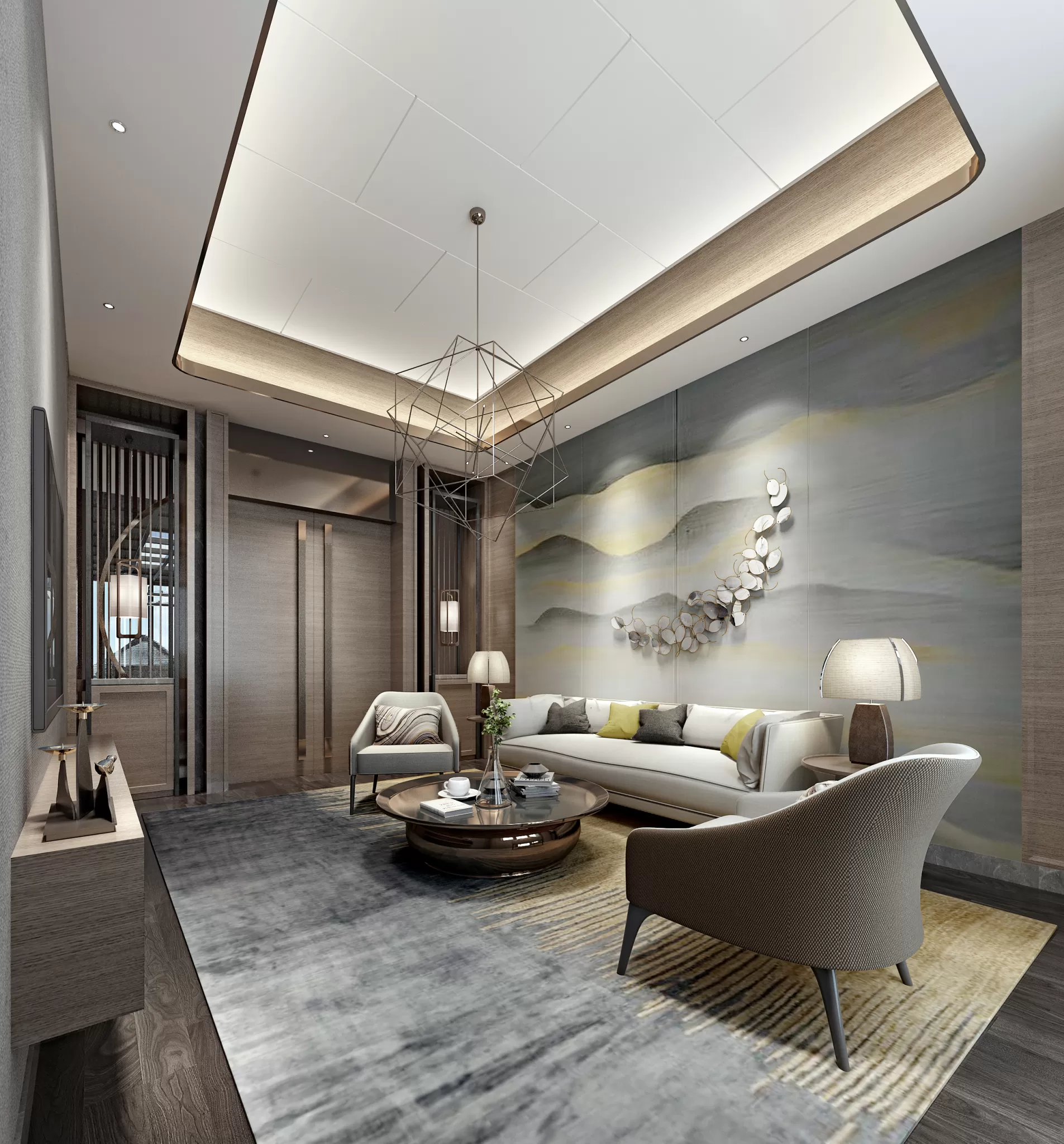 DESMOD INTERIOR 2021 (VRAY) – 4. LIVING ROOM – CHINESE – 003