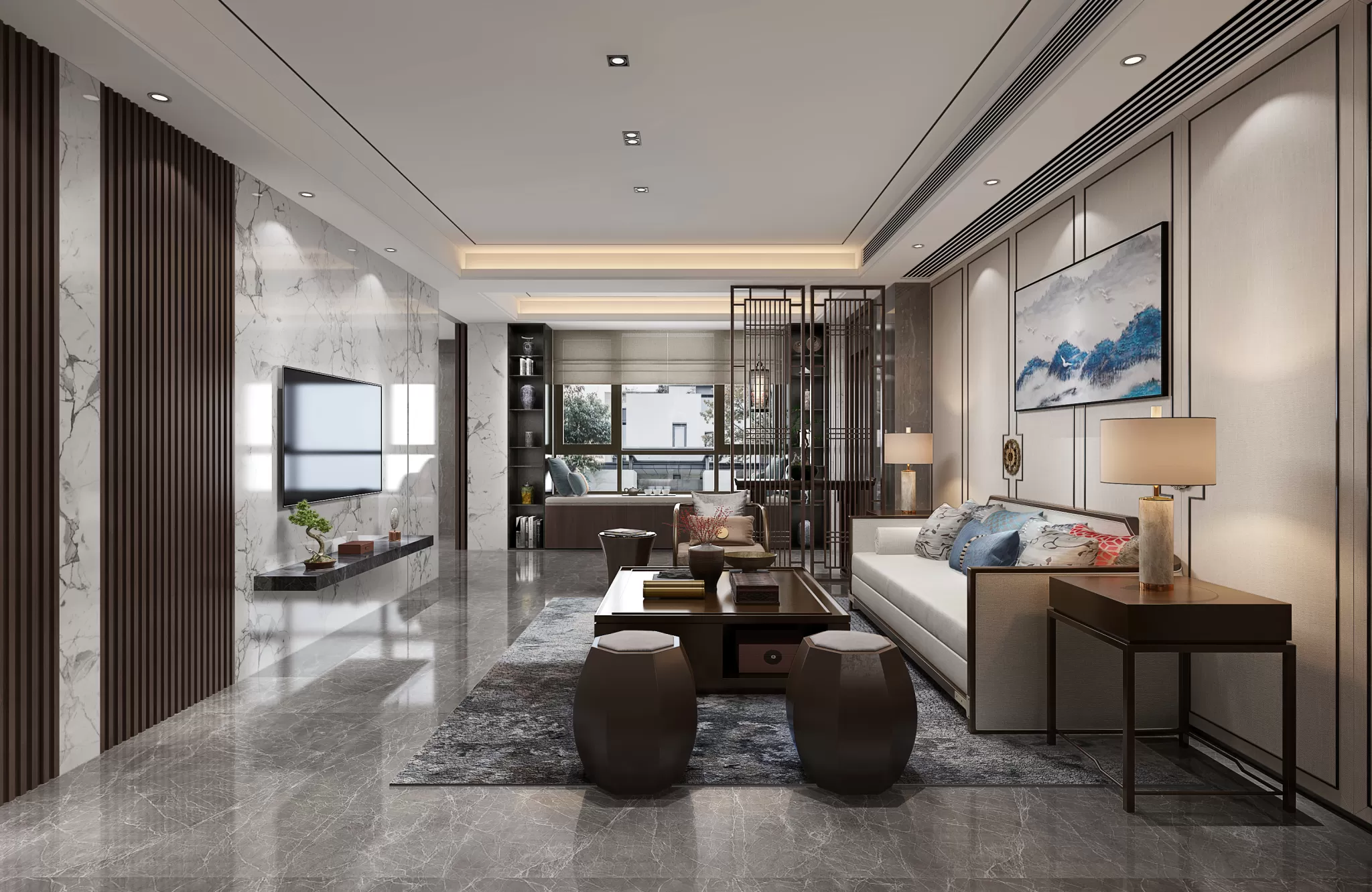 DESMOD INTERIOR 2021 (VRAY) – 4. LIVING ROOM – CHINESE – 020