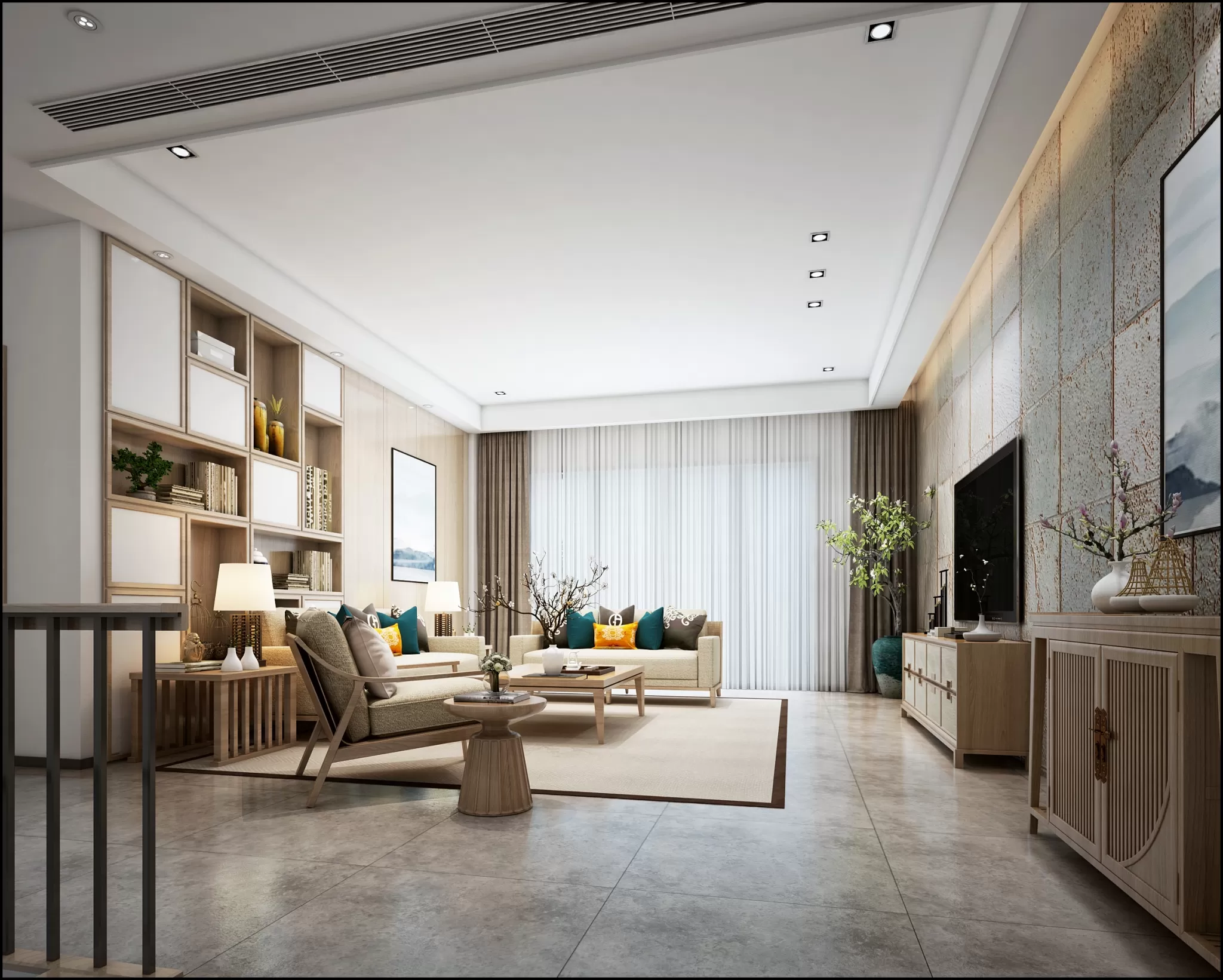 DESMOD INTERIOR 2021 (VRAY) – 4. LIVING ROOM – CHINESE – 026