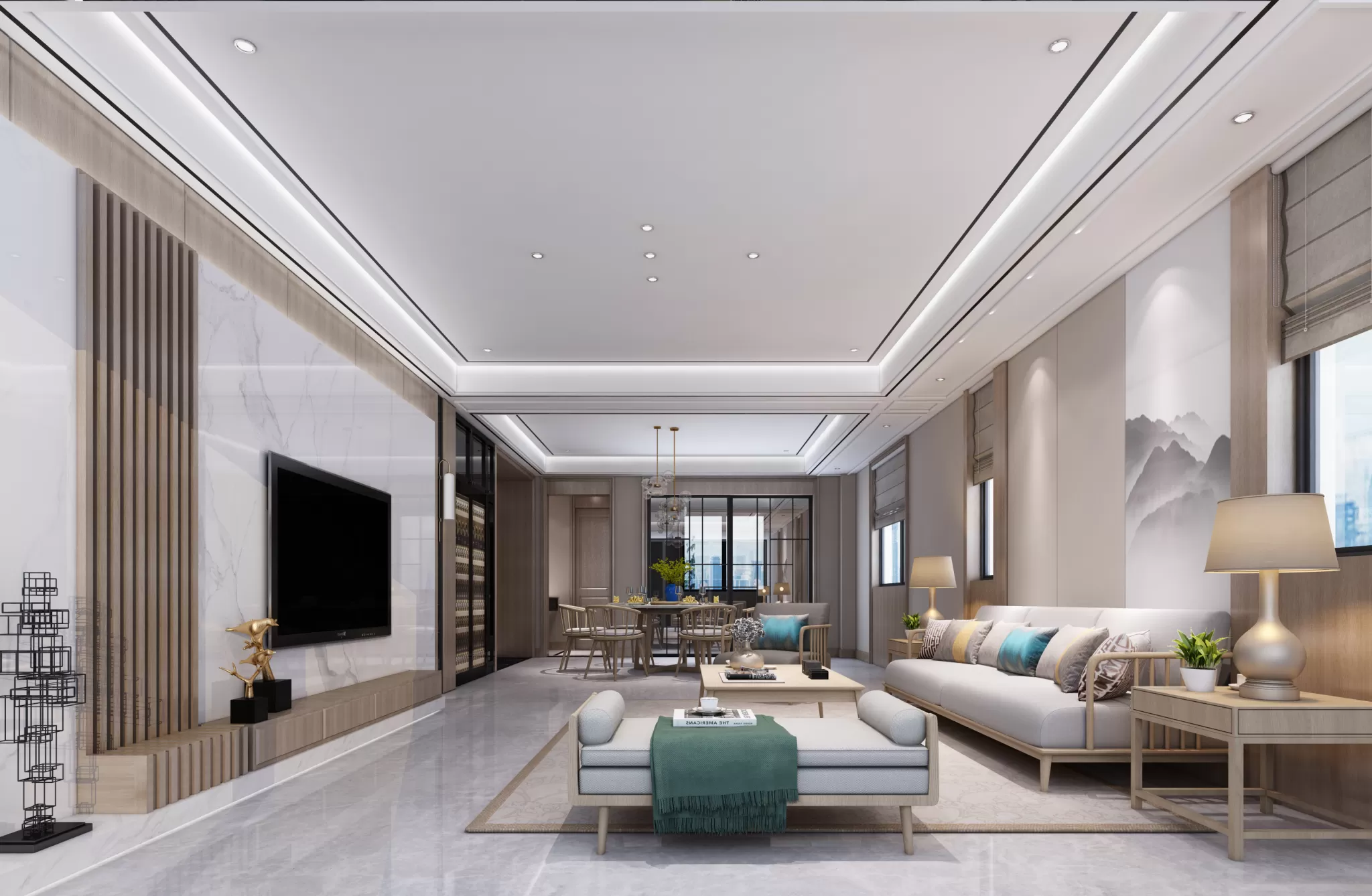 DESMOD INTERIOR 2021 (VRAY) – 4. LIVING ROOM – CHINESE – 100