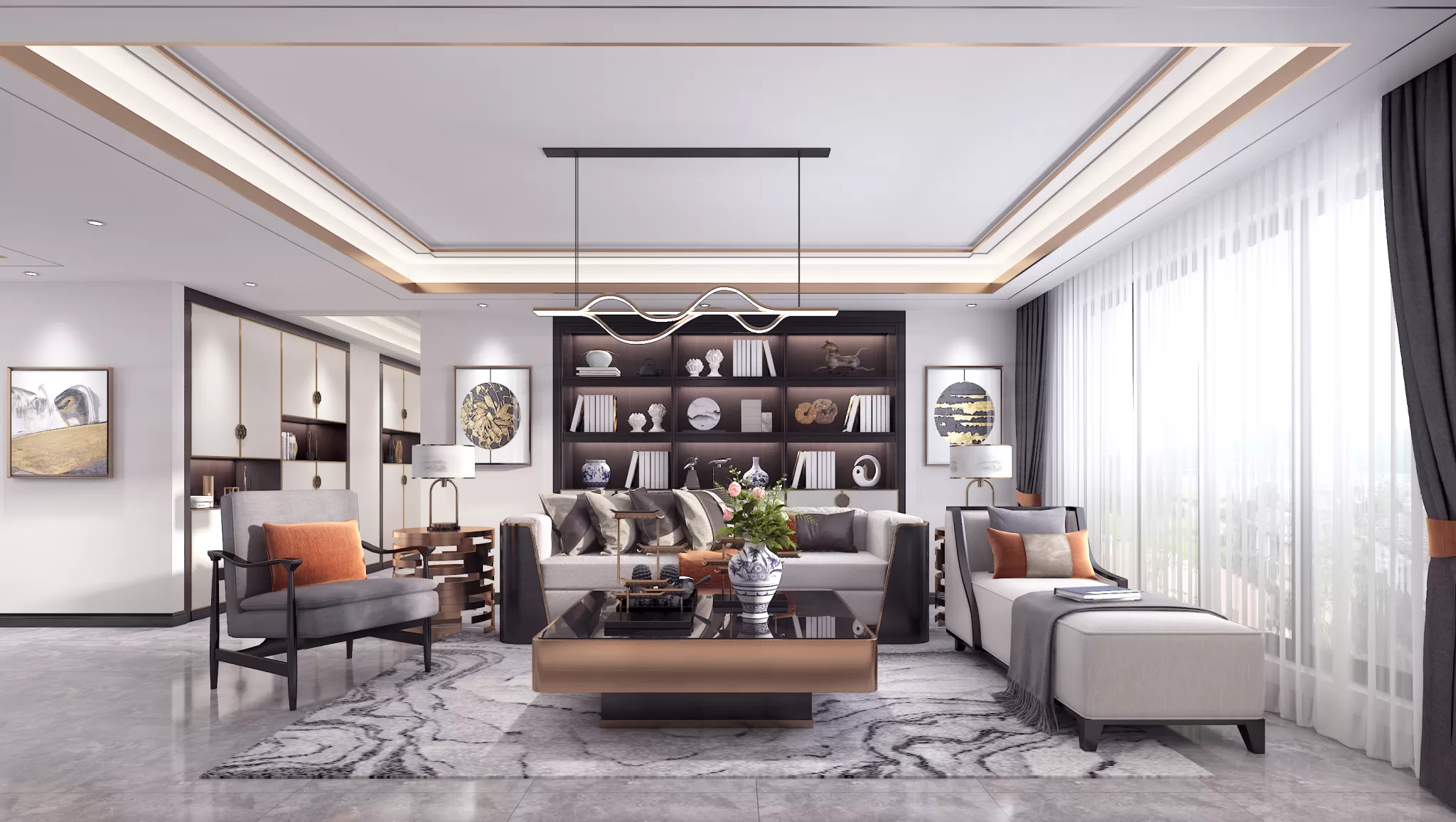DESMOD INTERIOR 2021 (VRAY) – 4. LIVING ROOM – CHINESE – 106