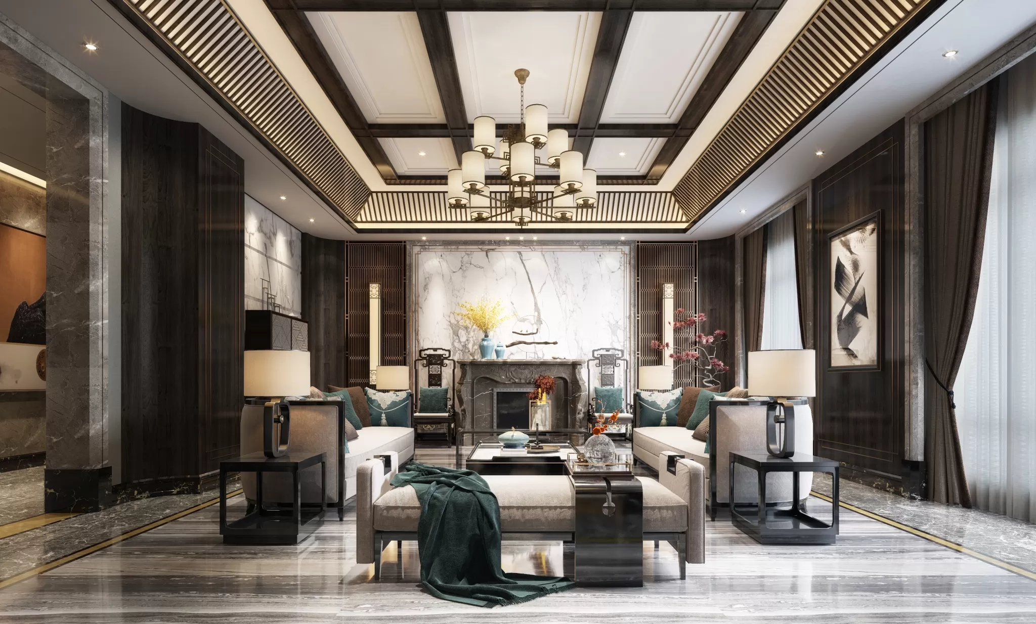 DESMOD INTERIOR 2021 (VRAY) – 4. LIVING ROOM – CHINESE – 122