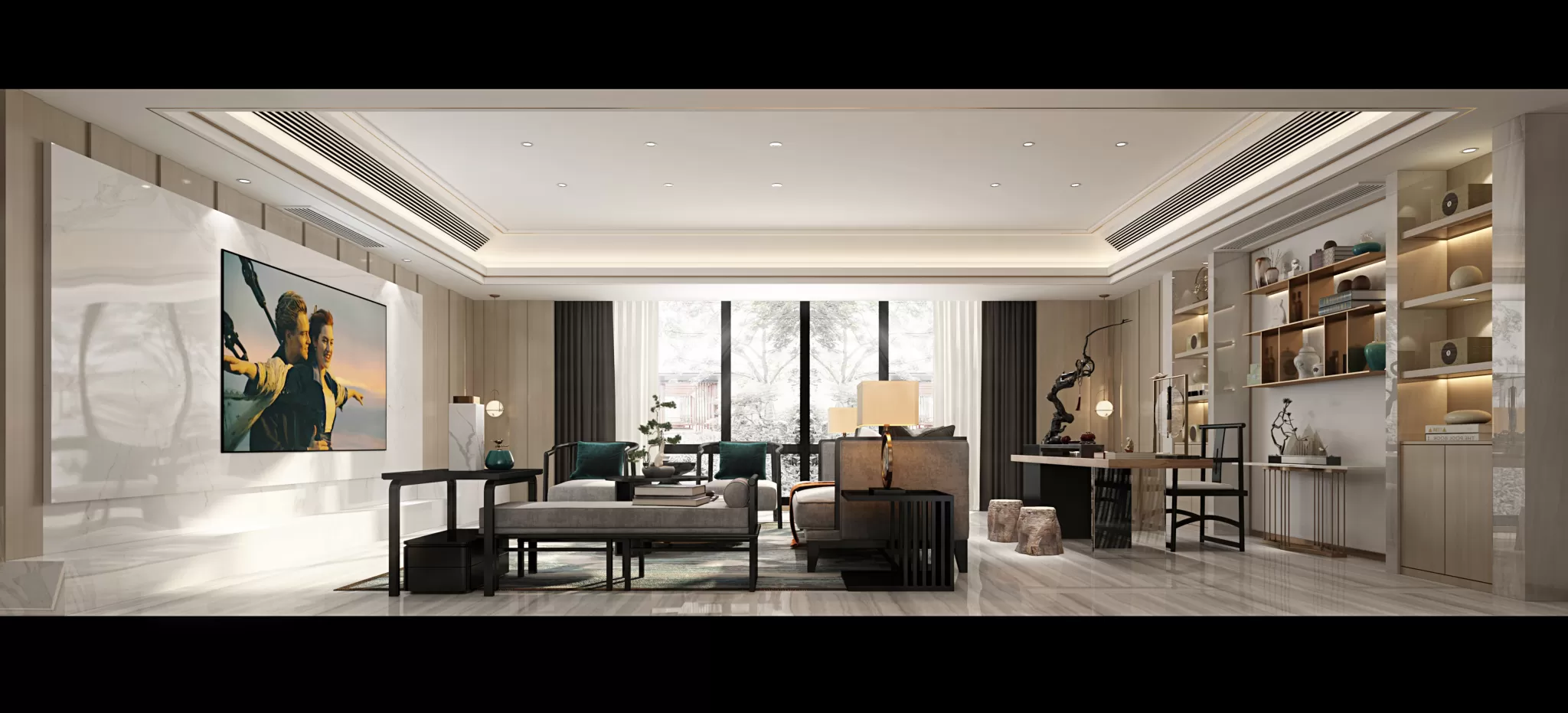DESMOD INTERIOR 2021 (VRAY) – 4. LIVING ROOM – CHINESE – 46