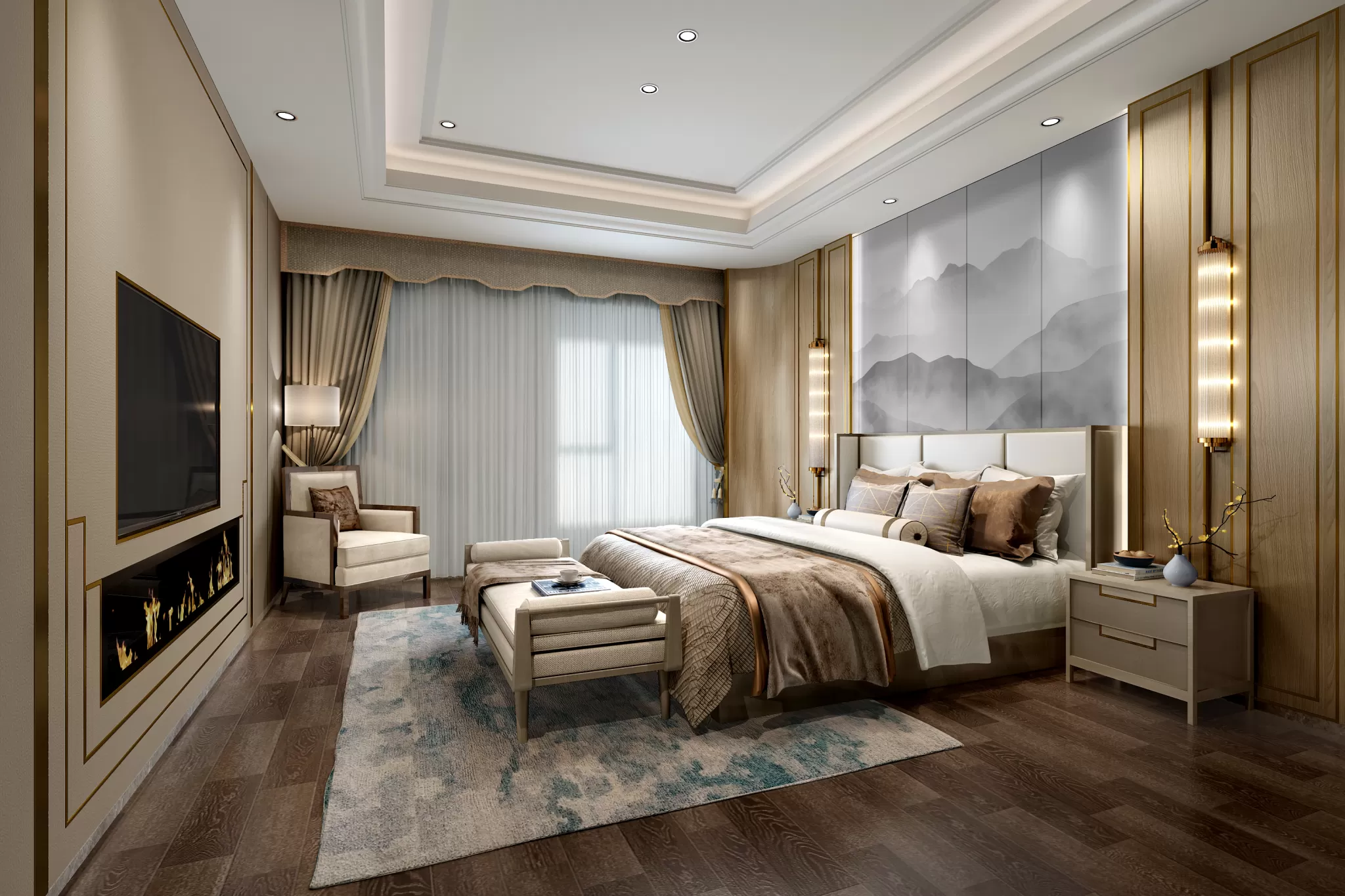 DESMOD INTERIOR 2021 (VRAY)/5. BEDROOM – 2. CHINESE STYLES – 009