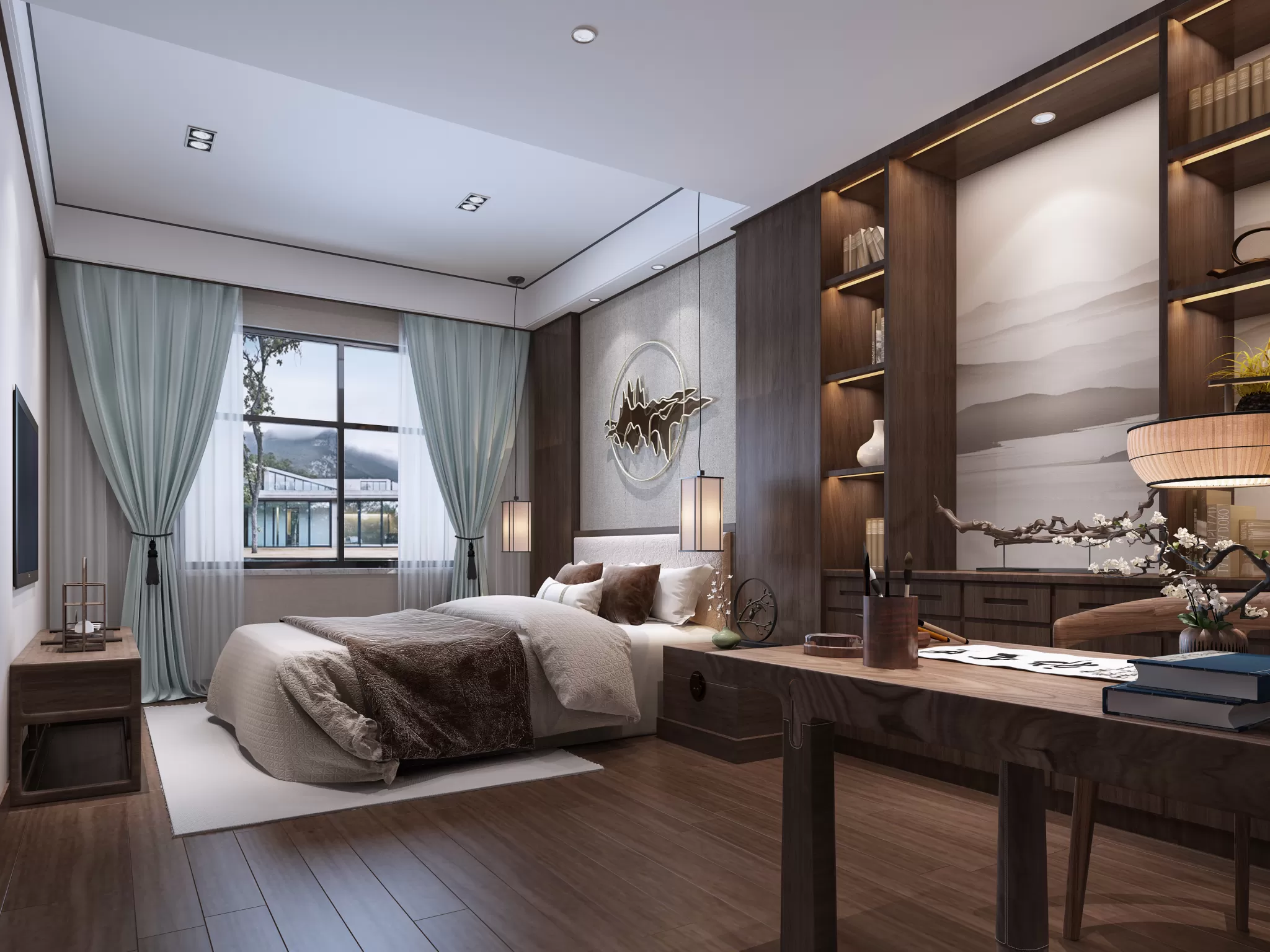 DESMOD INTERIOR 2021 (VRAY)/5. BEDROOM – 2. CHINESE STYLES – 074