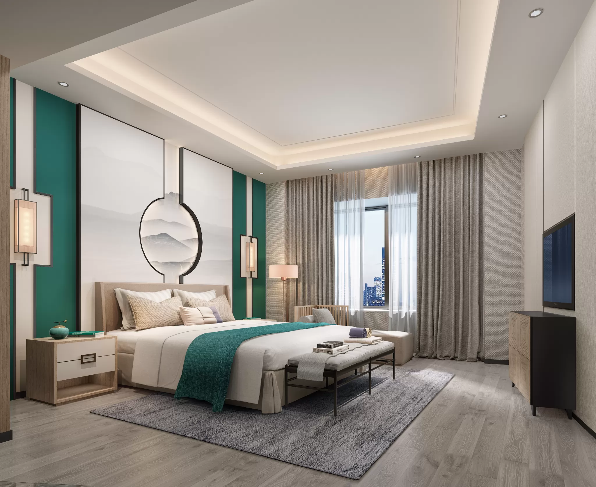 DESMOD INTERIOR 2021 (VRAY)/5. BEDROOM – 2. CHINESE STYLES – 137