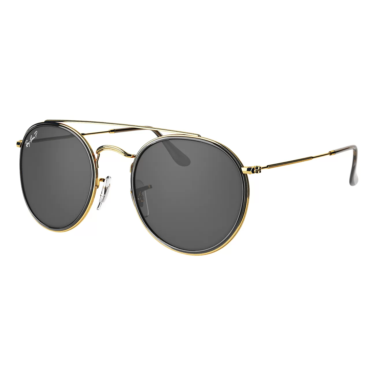Accessories – round-double-bridge-sunglasses-gold-by-rayban