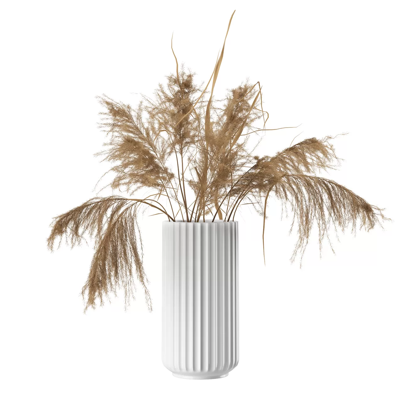 Accessories – white-lyngby-vase-25-cm-with-dried-pampas-by-lyngby-porcelaen