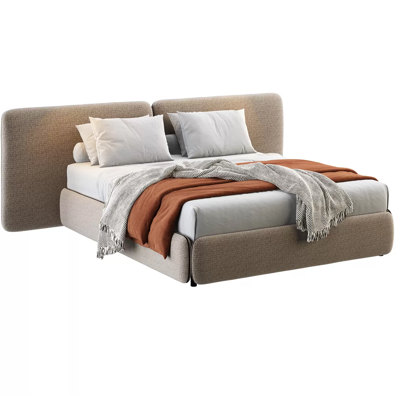 Furniture – zip-bed-with-double-headboard-by-calligaris Furniture – zip-bed-with-double-headboard-by-calligaris