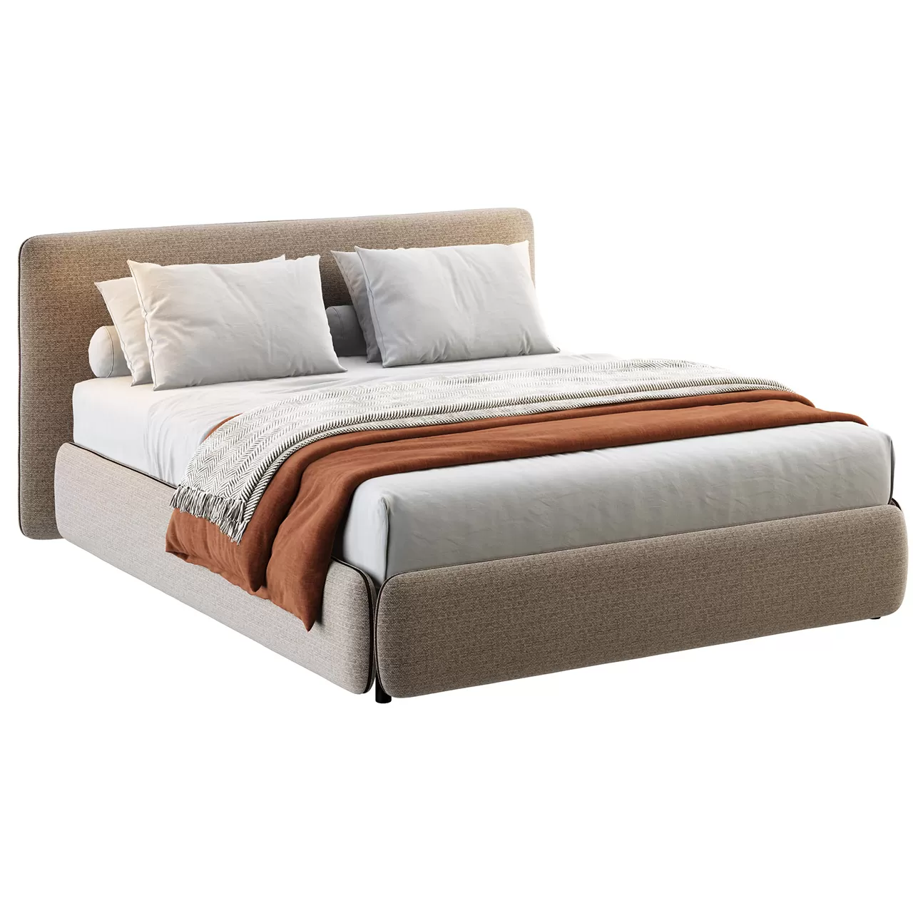 Furniture – zip-bed-with-single-headboard-by-calligaris
