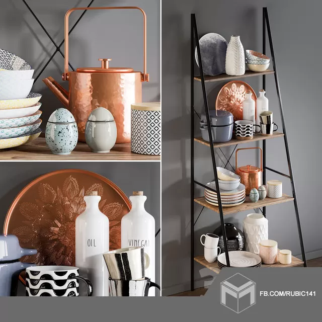 3ds Max Files – Model – 17 – Tableware – 1 – Tableware Kitchen Model Download by MinhNguyen