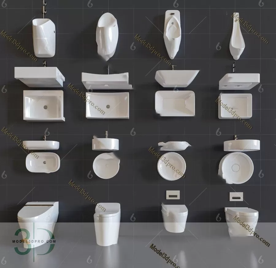 3ds Max Files – Model – 24 – Bathroom Model – 3 – Bathroom Model by x