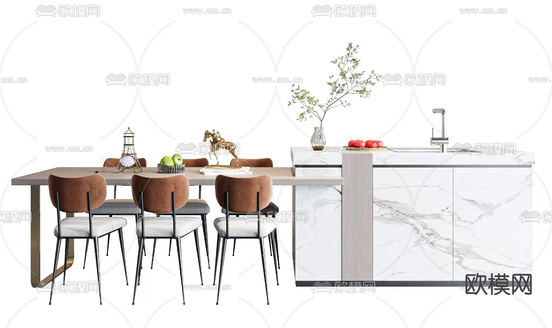 3ds Max Files – Model – 26 – Dinner Table Model – 2 – Dinner Table Model by x