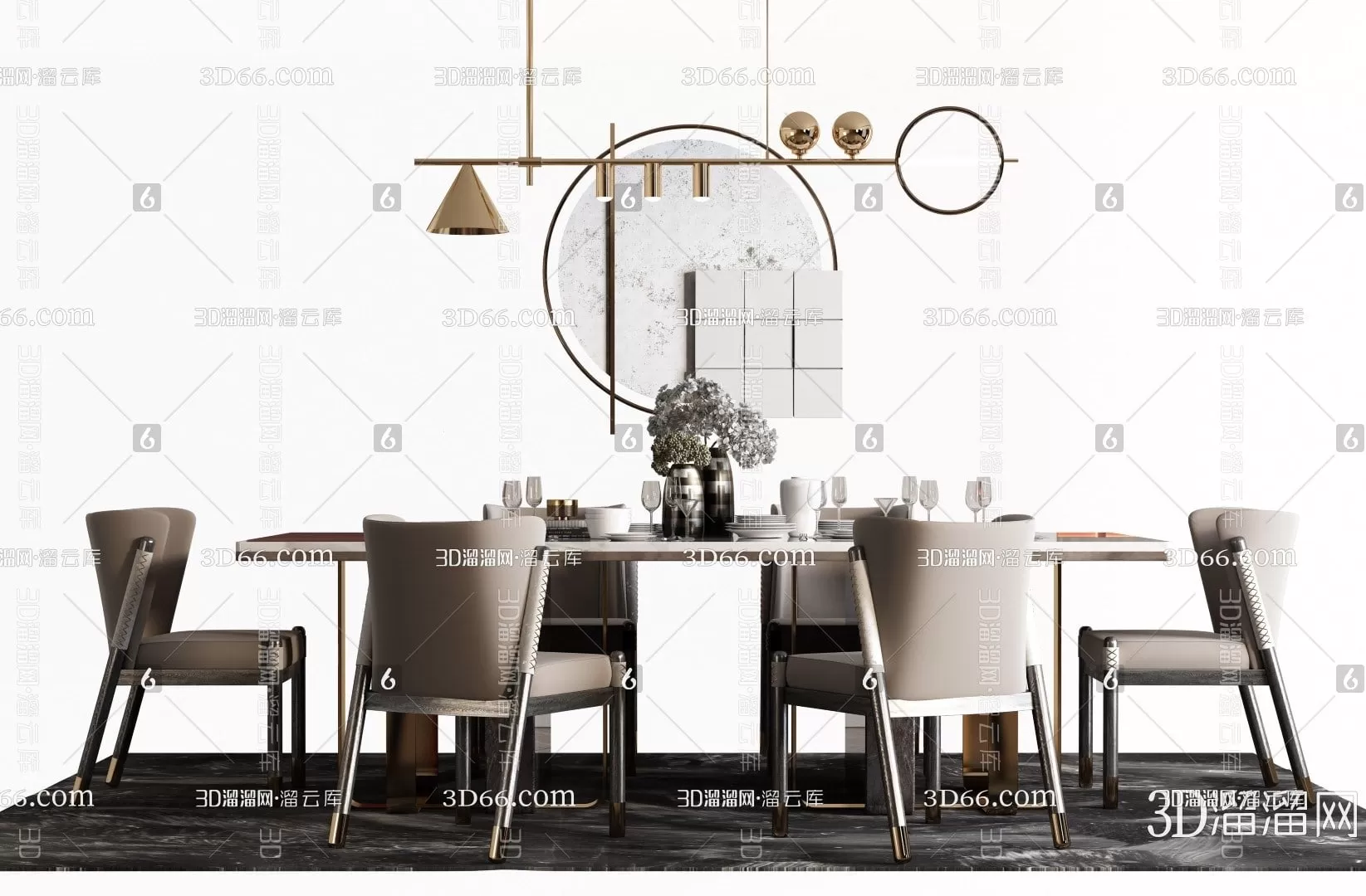 3ds Max Files – Model – 26 – Dinner Table Model – 7 – Dinner Table Model by x