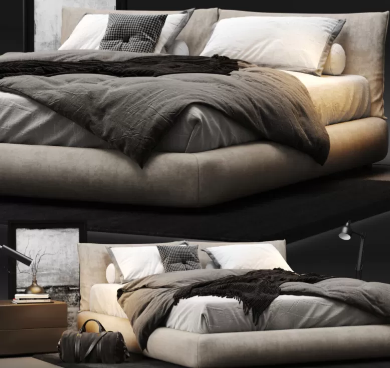 3ds Max Files – Model – 5 – Bed Model – 8 –  Bed-Model-215-By-Cong Thuan