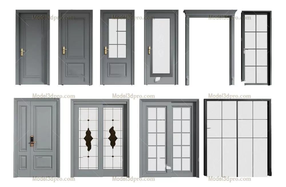 3ds Max Files – Model – 9 – Door – 4 – Door Model by x