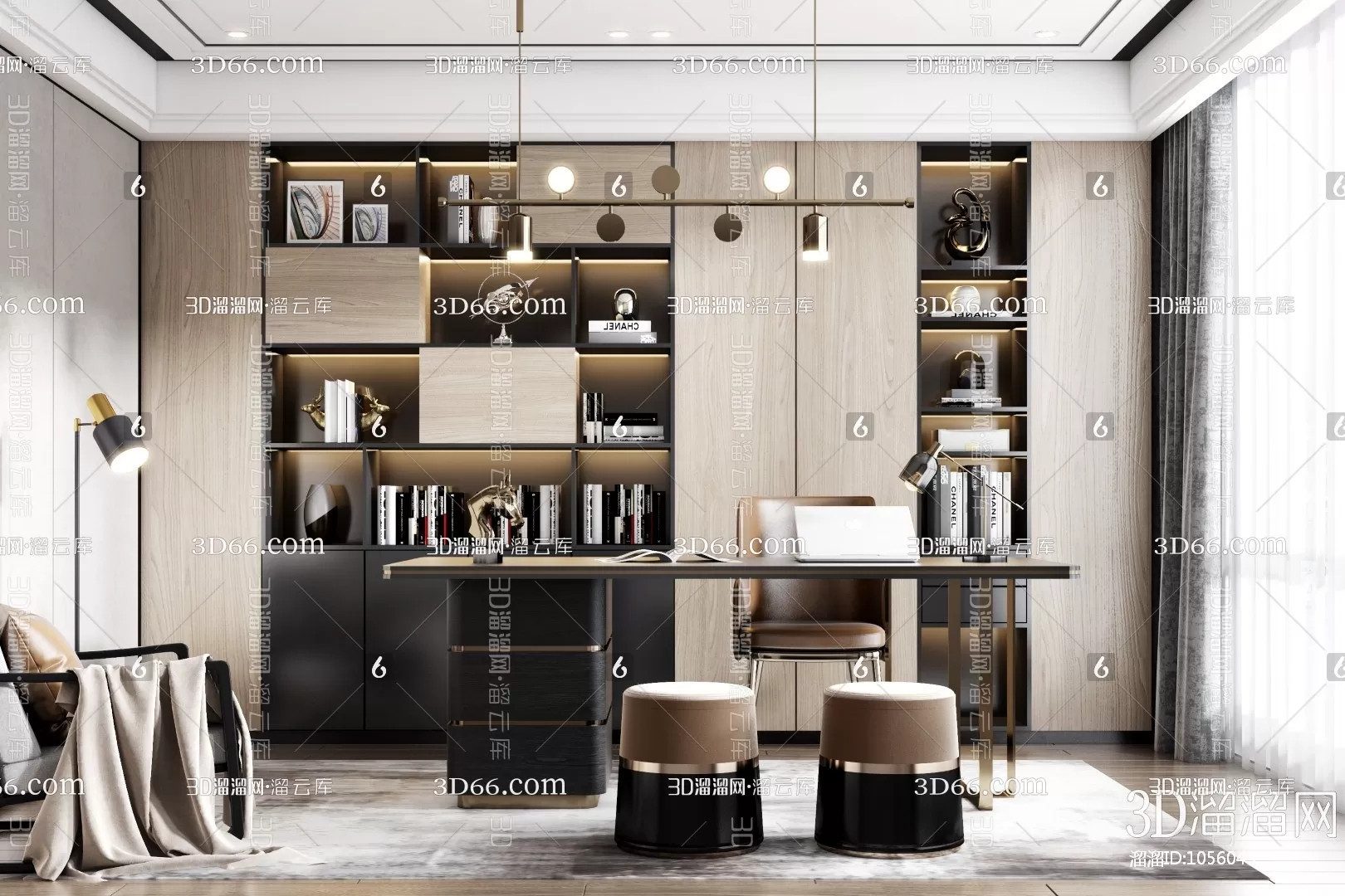 3ds Max Files – Scene – Interior scene – 11 – Study Room – 10 – Study Room by Minh Nguyen