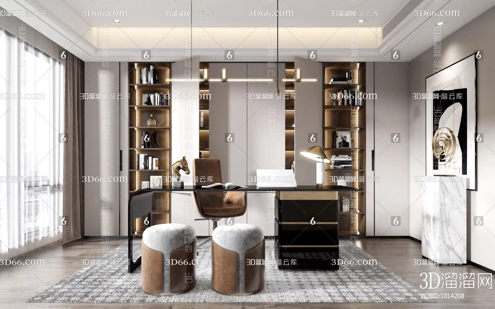 3ds Max Files – Scene – Interior scene – 11 – Study Room – 7 – Study Room by Minh Nguyen