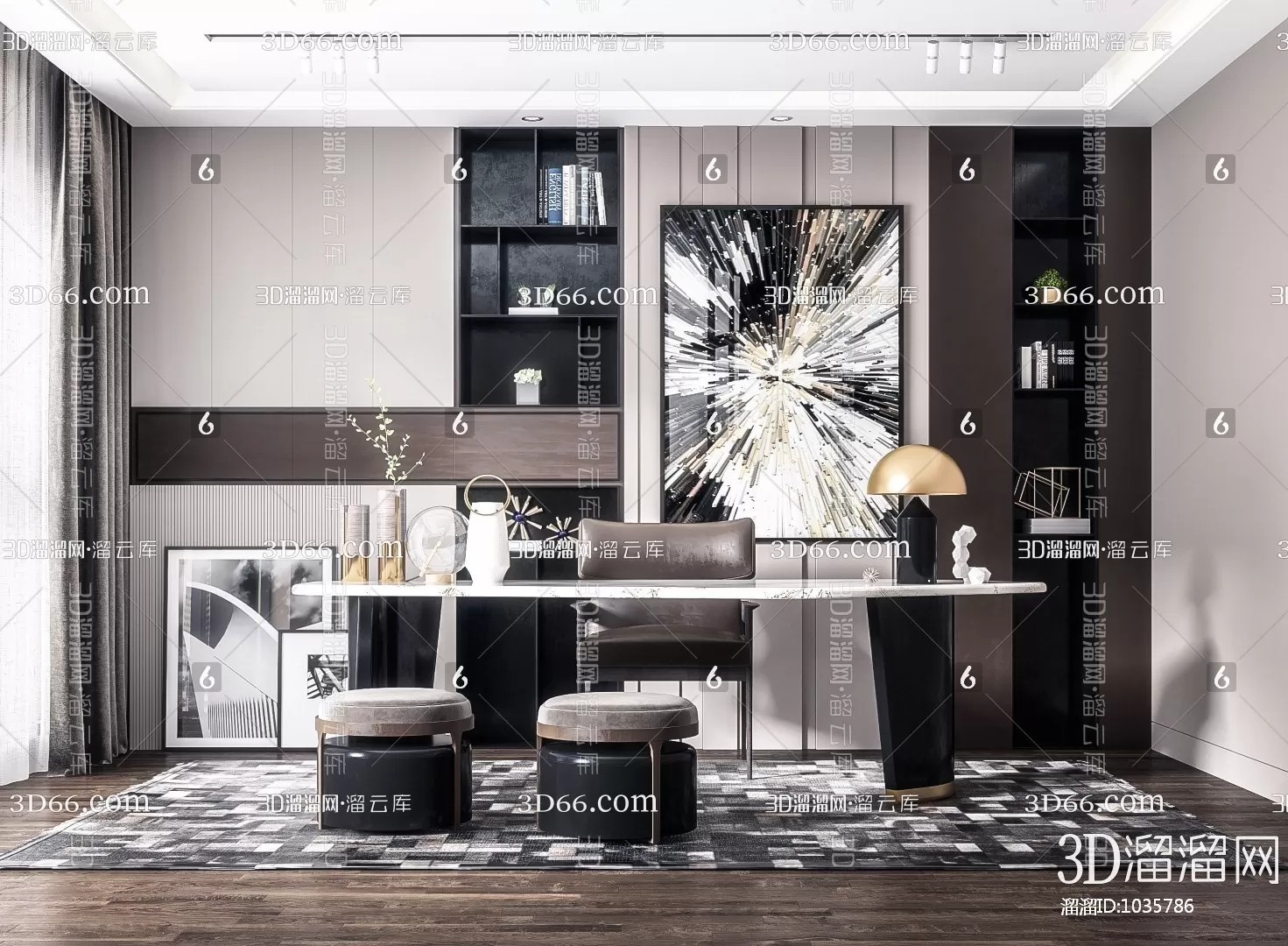 3ds Max Files – Scene – Interior scene – 11 – Study Room – 8 – Study Room by Minh Nguyen