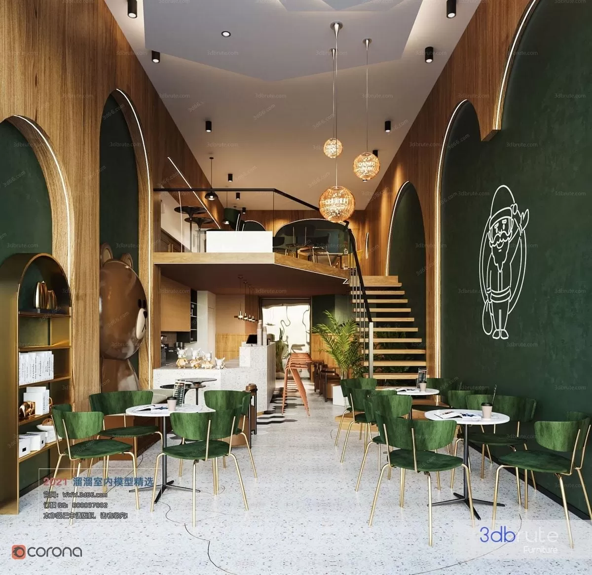 3ds Max Files – Scene – Interior scene – 3 – Cafe Scene – 7 – Cafe Scene By NguyenMinhDuc 3