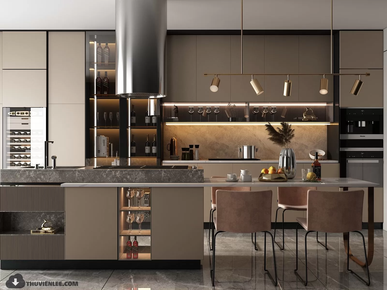 3ds Max Files – Scene – Interior scene – 4 – Kitchen Scene – 16 – Kitchen Scene by NicNguyen