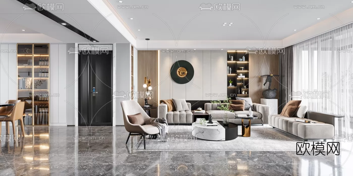 3DS MAX SCENES – LIVING ROOM – 060