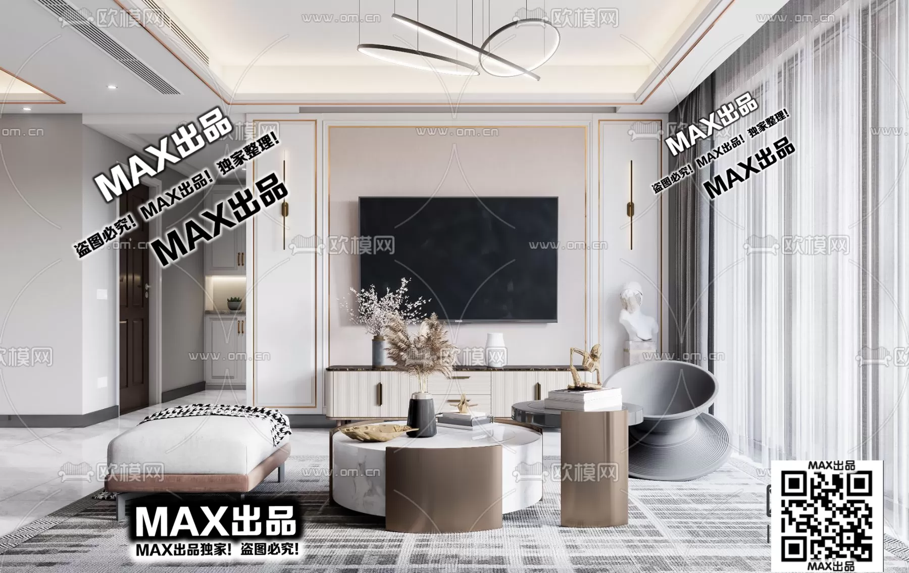 3DS MAX SCENES – LIVING ROOM – 065