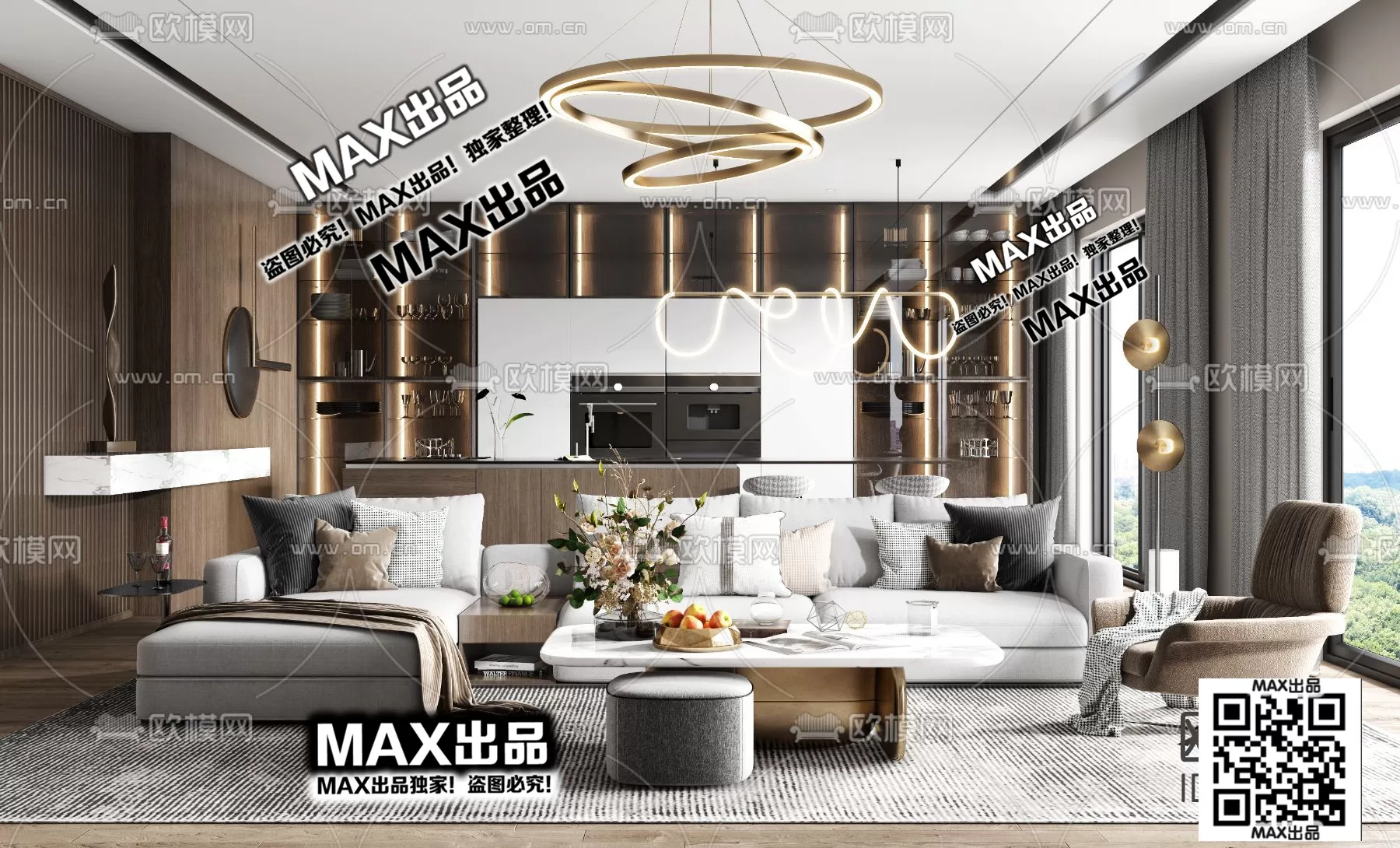3DS MAX SCENES – LIVING ROOM – 068