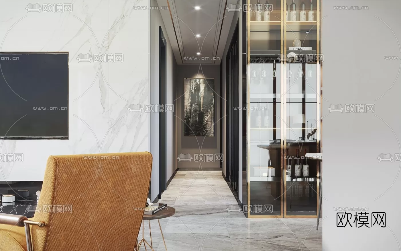 3DS MAX SCENES – LIVING ROOM – 074