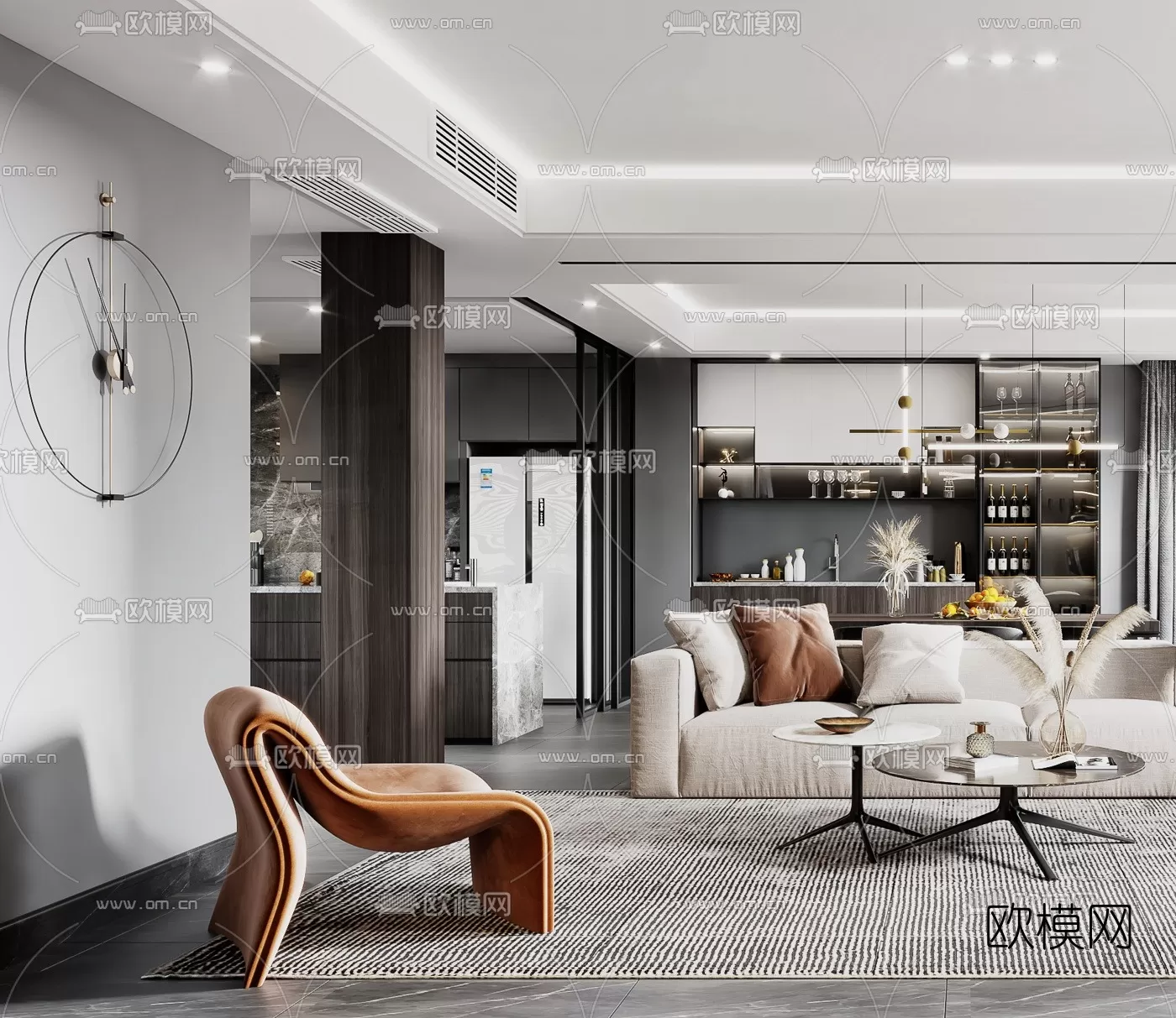 3DS MAX SCENES – LIVING ROOM – 077