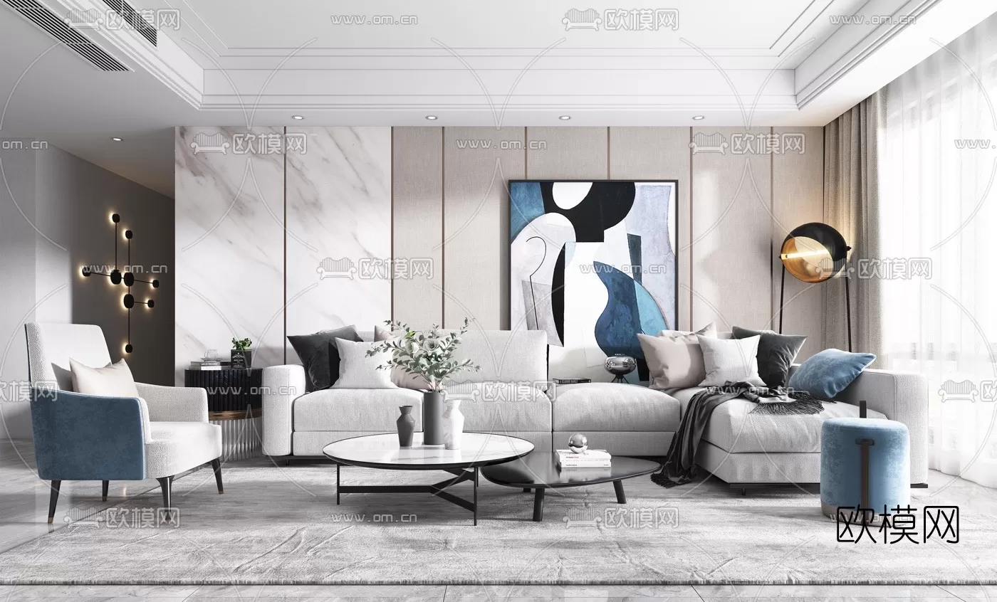 3DS MAX SCENES – LIVING ROOM – 078