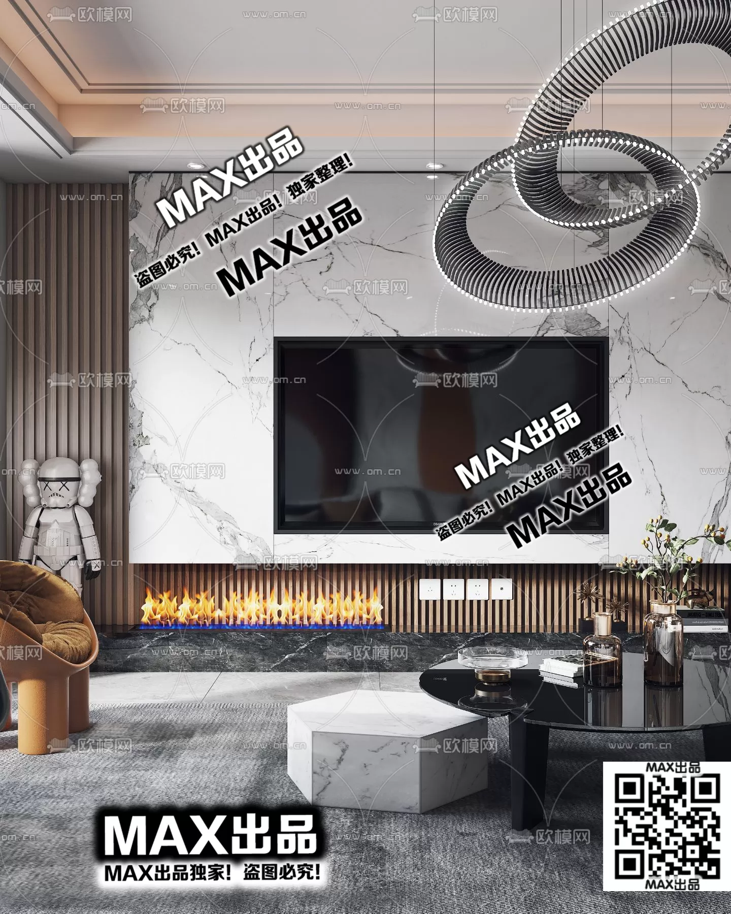 3DS MAX SCENES – LIVING ROOM – 081