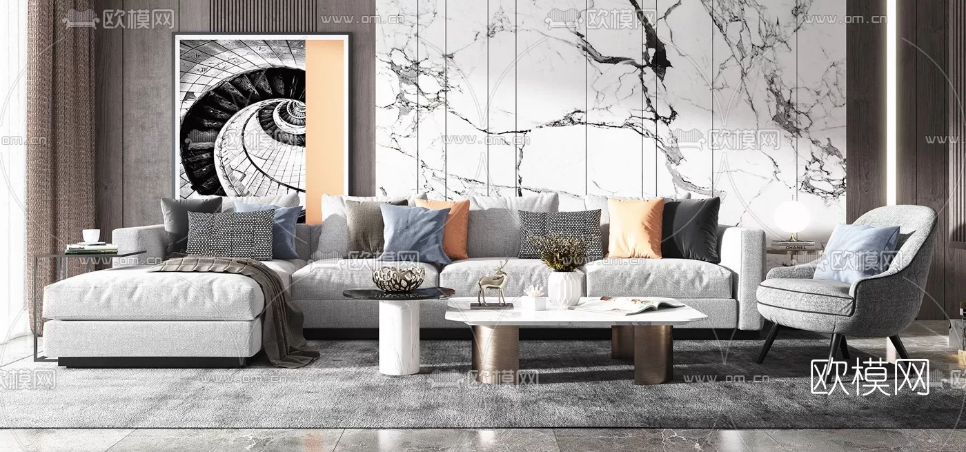 3DS MAX SCENES – LIVING ROOM – 089