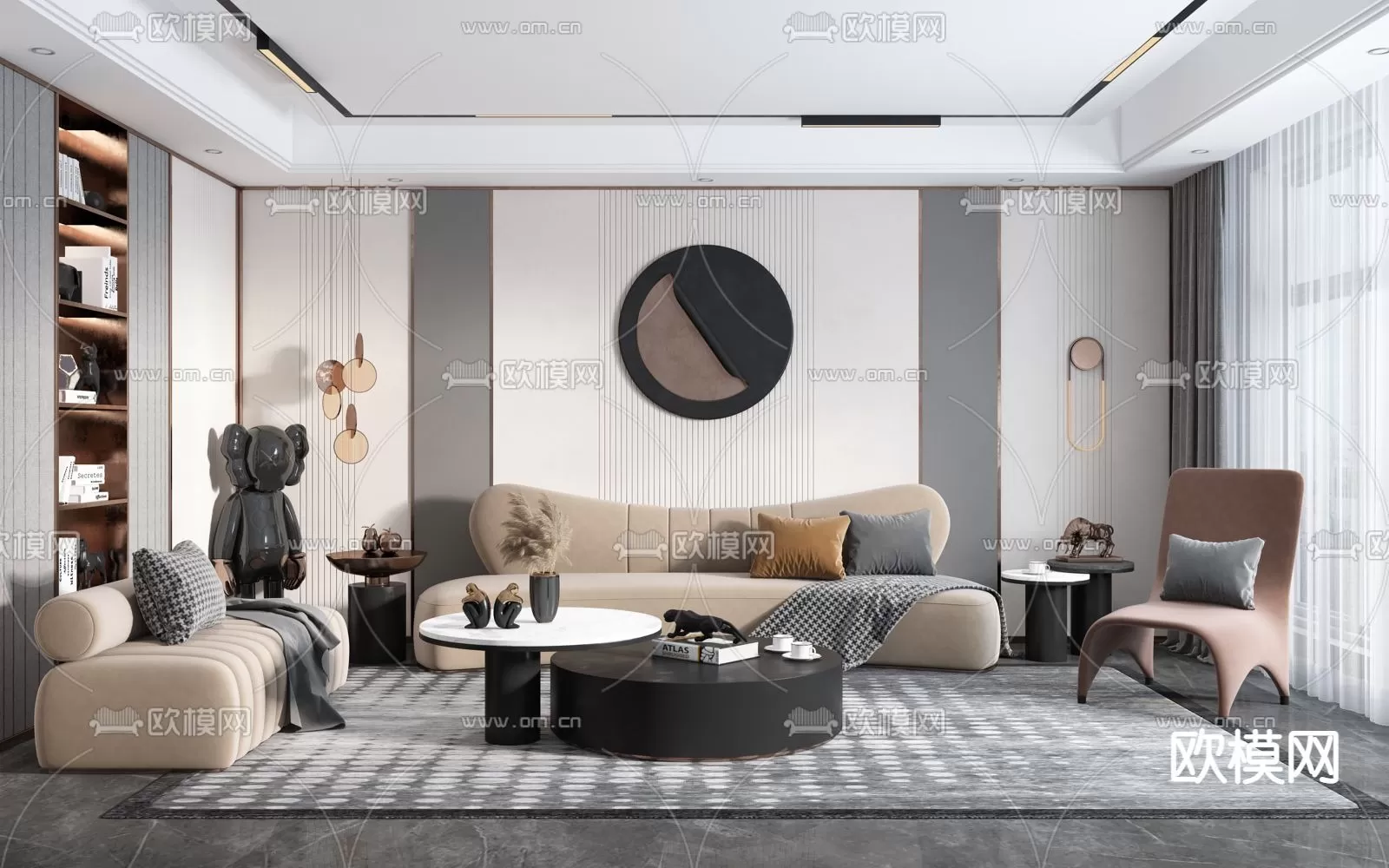 3DS MAX SCENES – LIVING ROOM – 090