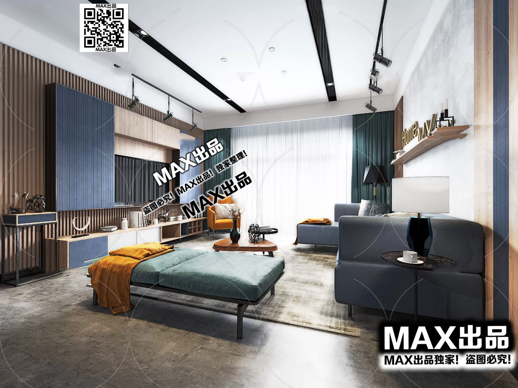 3DS MAX SCENES – LIVING ROOM – 099