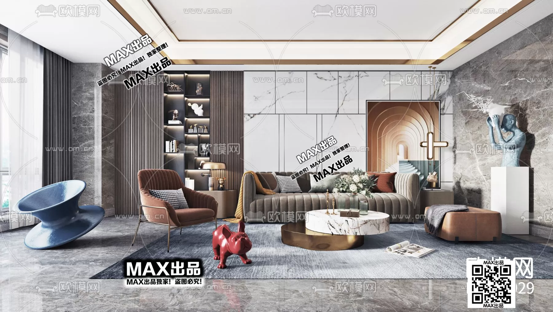 3DS MAX SCENES – LIVING ROOM – 101