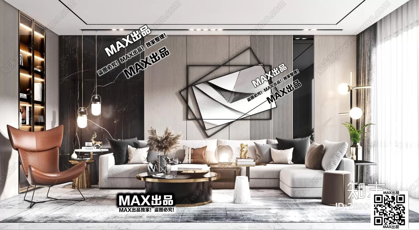 3DS MAX SCENES – LIVING ROOM – 107