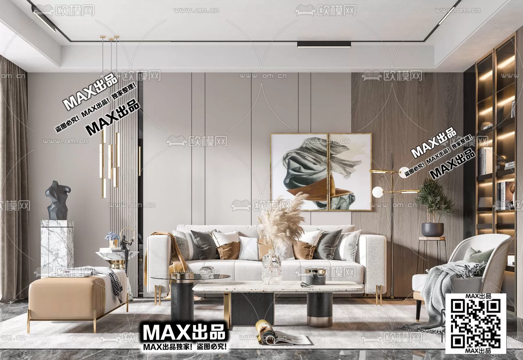 3DS MAX SCENES – LIVING ROOM – 122